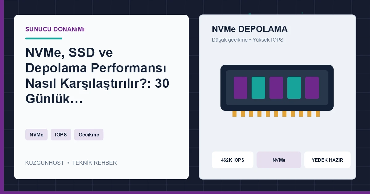 NVMe ve sunucu depolama altyapısı
