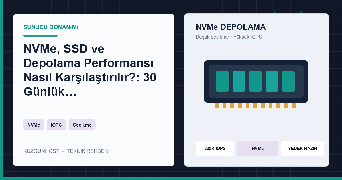 NVMe ve sunucu depolama altyapısı