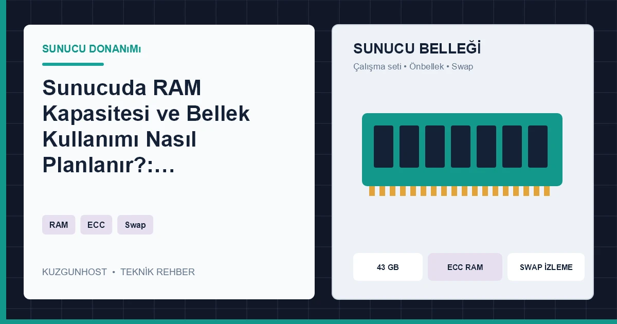 Sunucu RAM kapasitesi ve donanım planlaması