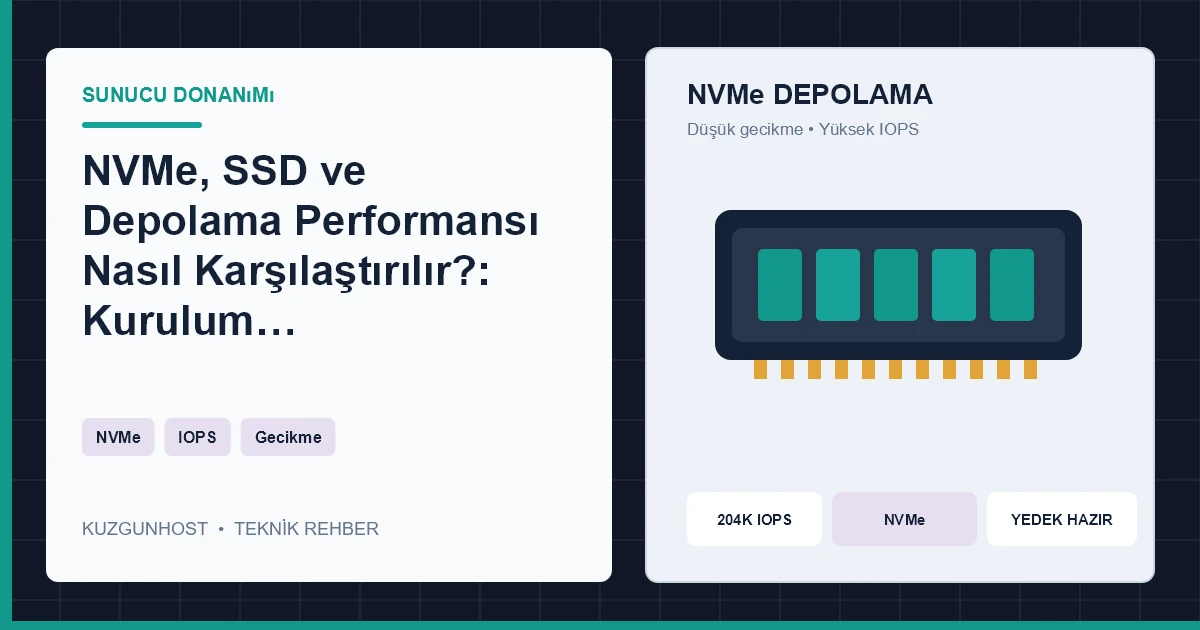 NVMe ve sunucu depolama altyapısı