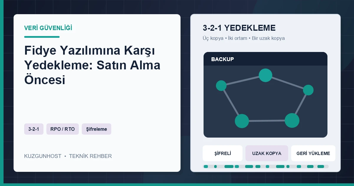 Değiştirilemez bulut yedeği ve fidye yazılımı sonrası kontrollü geri yükleme altyapısı