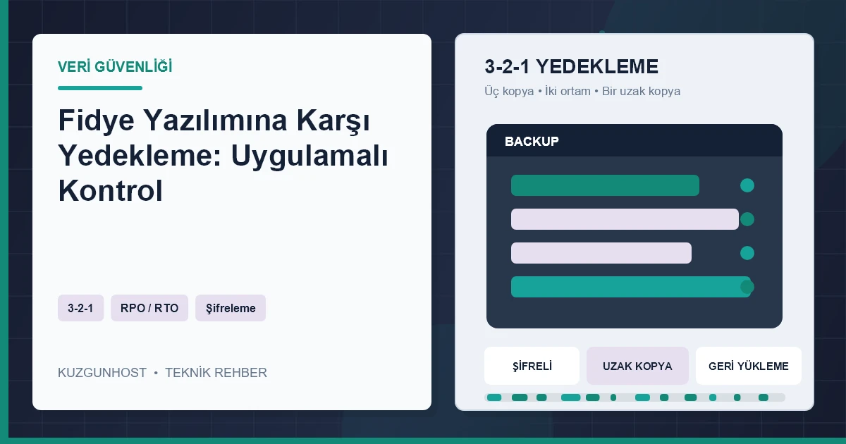Değiştirilemez bulut yedeği ve fidye yazılımı sonrası kontrollü geri yükleme altyapısı