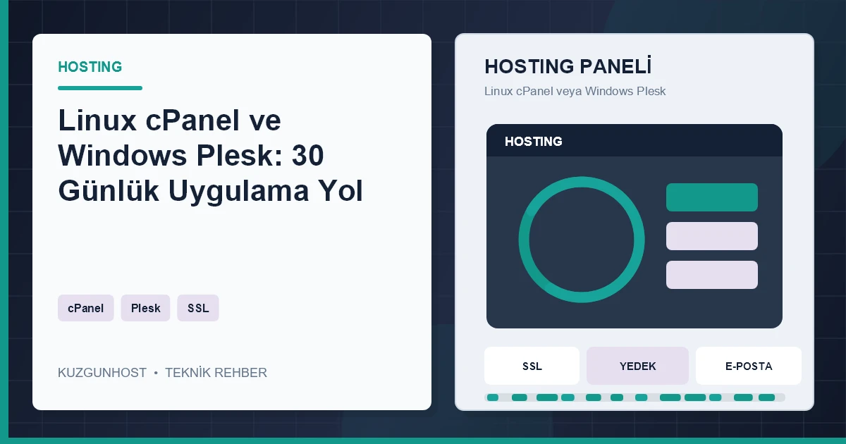Hosting yönetim paneli ve sunucu altyapısı