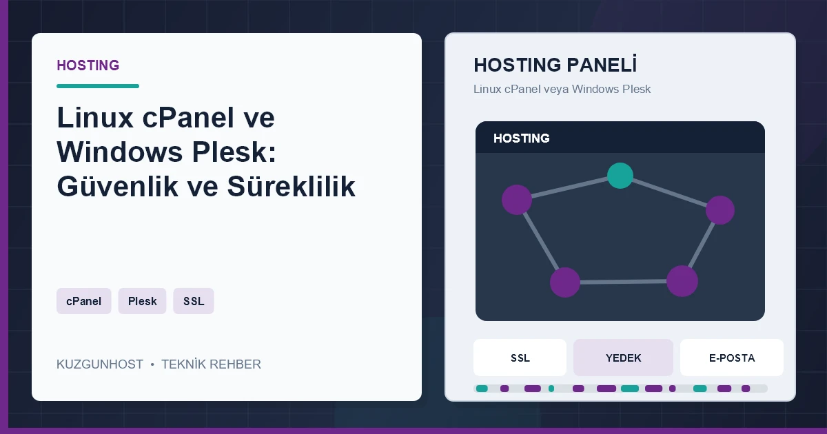Hosting yönetim paneli ve sunucu altyapısı