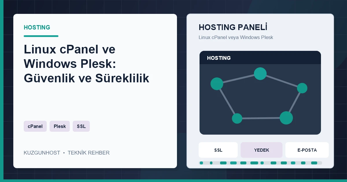 Hosting yönetim paneli ve sunucu altyapısı