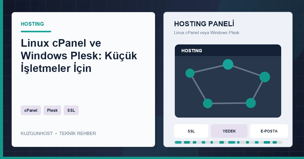 Hosting yönetim paneli ve sunucu altyapısı