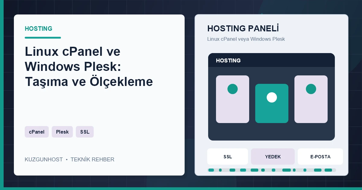 Hosting yönetim paneli ve sunucu altyapısı