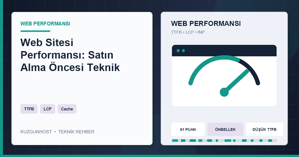 Web performansı ölçümleri ve hosting sunucuları