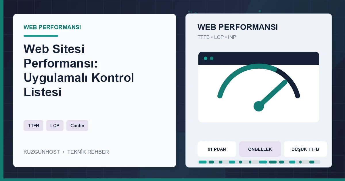 Web performansı ölçümleri ve hosting sunucuları